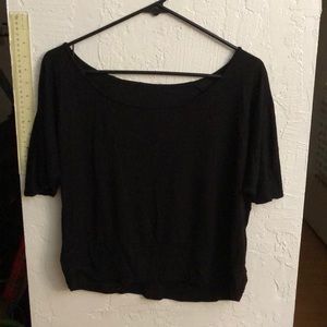 Wide neckline crop top